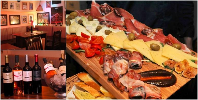 After work druženje za dvoje u Red Red Wine baru! Bogata slavonska plata uz namaz od jetrica i dvije čaše vina po osobi za samo 98 kn!